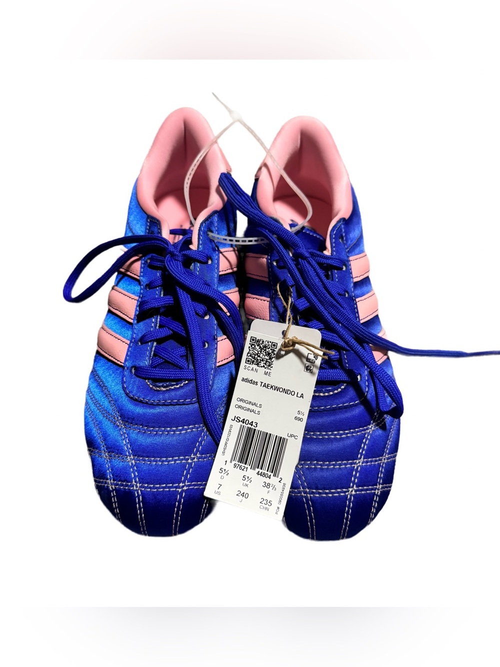 Adidas Originals Taekwondo Lace Womens 7 Blue Shoe Athletic Sneaker Footwear NWT - Picture 4 of 7